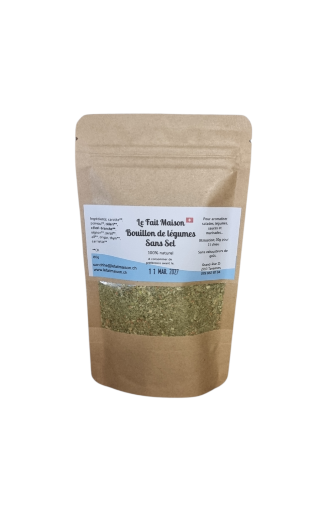 Bouillon de légumes sans sel